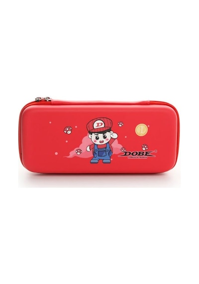 Nintendo Switch Ve Oled Uyumlu Fermuarlı Koruma Çnatası Dobe İtns-1130 3 Renk - Kırmızı