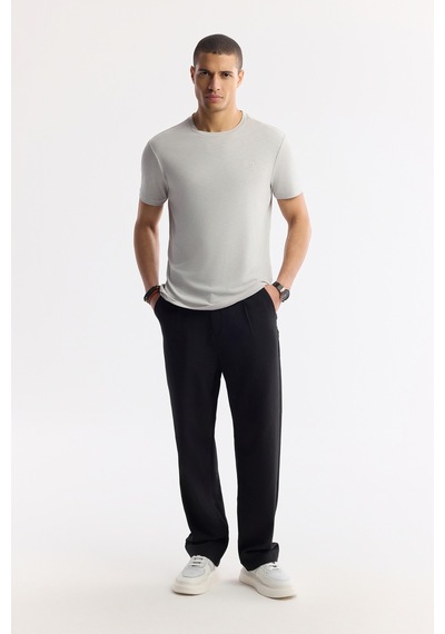 Avva Erkek Taş Bisiklet Yaka Bi-stretch Soft Touch Basic Regular Fit T-shirt B001031