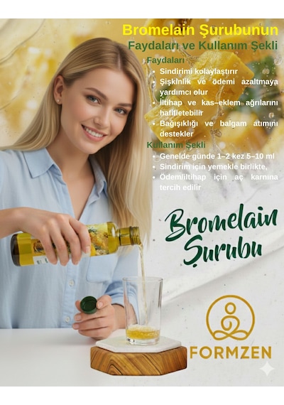 Formzen Bromelain Ananas İçeren Detox Şurubu 250 Ml