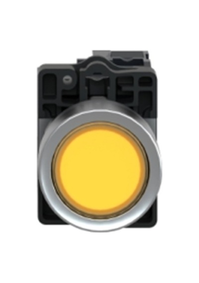 Schneider Electric XA2EW35B1 Sarı ışıklı yaylı buton- Ø22 - - 24V