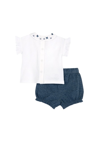 Chicco Takım / T-shirt+pantalon 09073865000000 000028 Dark Lıght Blue Mavi