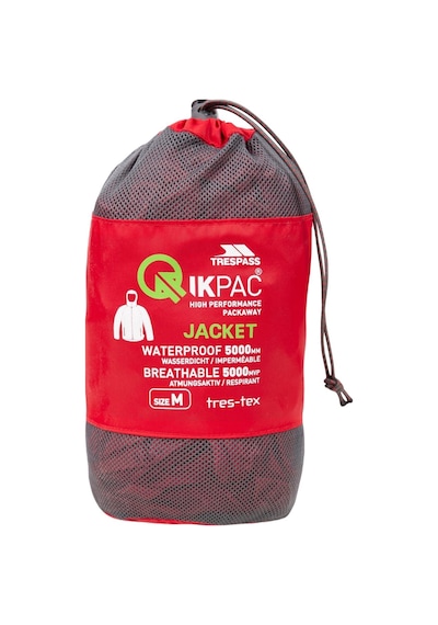 Trespass Uajkraı10001 Qikpac Packaway Tp75 Unisex Yağmurluk 001