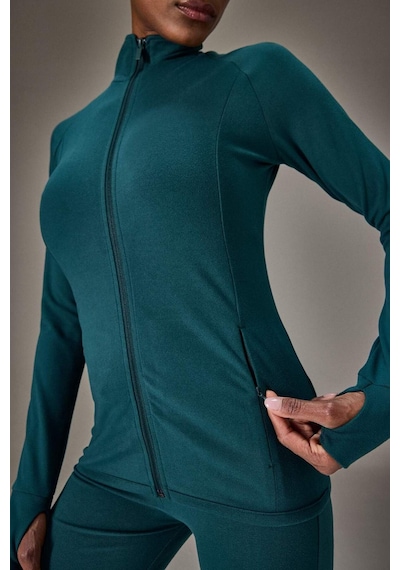 Defacto Slim Fit Dar Kesim Dik Yaka İçi Yumuşak Tüylü Hırka G4087ax25augn1051 Yeşil-gn1051