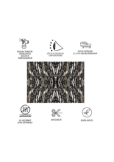 Tink Kendinden Yapışkanlı Siyah Sıralı Desenli Pvc Panel 41x62 Cm