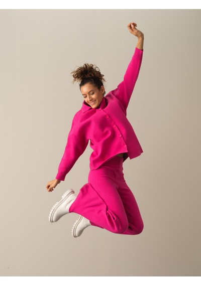 Xint Fuşya Regular Fit Triko Pantolon 850849