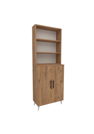 Reyo Home Oras 6 Raflı 2 Kapaklı Klasik Kitaplık Atlantik Çam