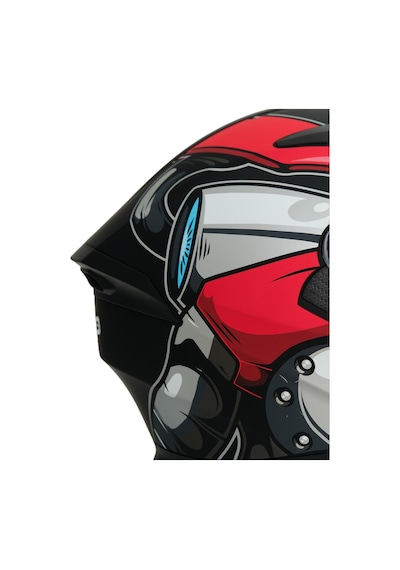 Gp Nero Mks003-mbb4r Güneş Vizörlü Şeffaf Full Face Motosiklet Kaskı Siyah Kırmızı