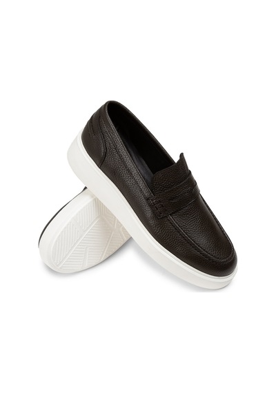 Deery Hakiki Deri Haki Erkek Loafer Ayakkabı - 01964mhake01 Haki
