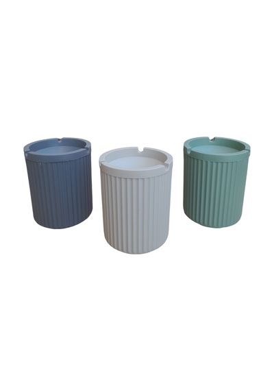 3 Adet Plastik Kokusuz Küllük-kül Tablası Plastik Çok Renkli Yuvarlak