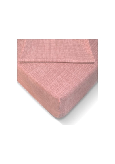 Lastikli Çarşaf Seti Çift Kişilik Ranforce 180x200 Pudra