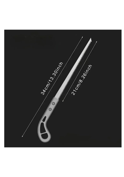 Çok Amaçlı Ahşap & Budama Testeresi - Paslanmaz Çelik Ergonomik El Testeresi Keskin Çapraz Dişli Dal Kesme Bıçağı