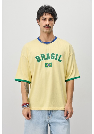 Fıfa World Cup 26 Brezilya Oversize Tişört Sarı