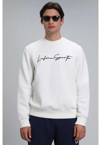 Lufian Erkek Sweatshirt 112030125 Kırık Beyaz