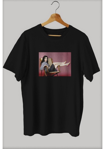 Noıssey Baskılı Oversize T-shirt Tişört Sokak Tarzı Siyah
