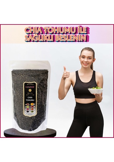 Hanzade Bitkisel Chia Tohumu 1 Kg Çiya Seed Yeni Mahsül Katkısız