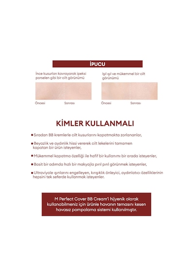 Missha Yoğun Kapatıcılık Sunan BB Krem M Perfect Cover BB Cream Ex No: 27 20 ML