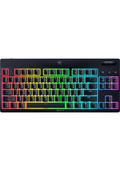 Razer Blackwidow V4 Tenkeyless Hyperspeed Low Profile - Kablosuz Sıcak Değiştirilebilir Oyun Klavyesi - Hyperspeed & Bluetooth - Yeşil Anahtarlar Qwerty Abd Düzeni Razer Blackwidow V4 Tenkeyless Hyperspeed Low Profile - Kablosuz Sıcak Değiştirilebilir Oyun Klavyesi - Hyperspeed & Bluetooth - Yeşil Anahtarlar Qwerty Abd Düzeni