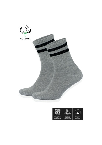 Kral Socks Erkek Kadın 12 Çift Çizgili Kolej Tenis Çorabı Pamuklu Terletmez Çorap Asorti