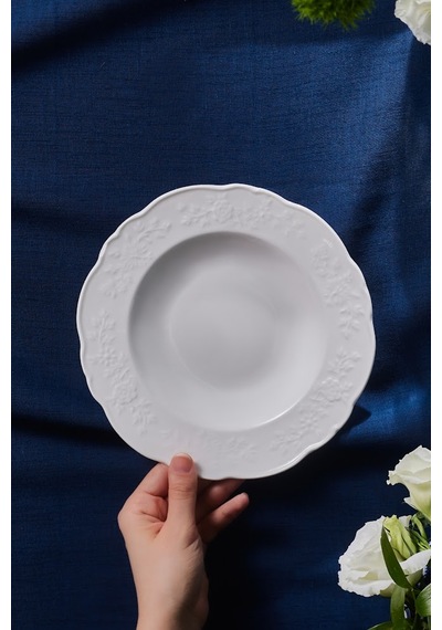 Karaca Beatrice Çukur Tabak 22 Cm Beyaz