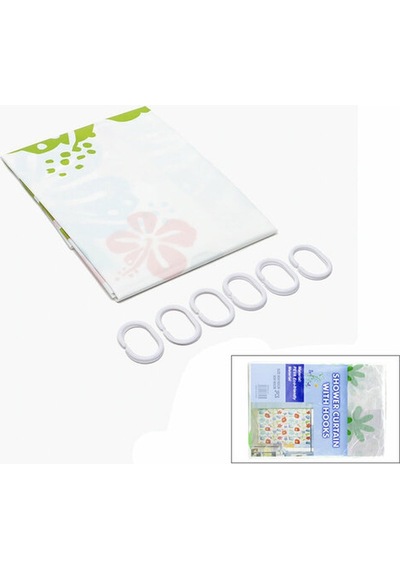 Çif Kanat Pvc Banyo Perdesi 2 Parça X 90x180cm - 12 Halkalı 422297