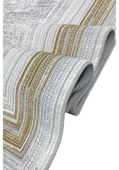 4 Metrekare - 6 Metrekare Bambu Tarz Modern Salon Oturma Odası Mutfak Halısı Antialerjik Gold 2154gold