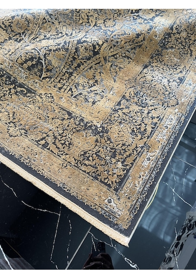 Elexus Halı Diamond 3775 Koyu Gri Bakır Salon Halısı