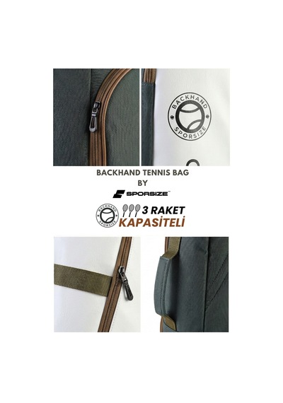 Backhand Tennis Bag 3 Racket Capacity - Tenis Çantası 3 Raket Kapasiteli