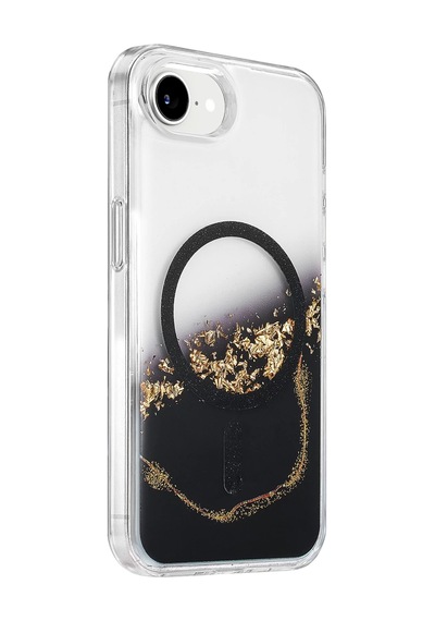 Onegif Apple Uyumlu iPhone 17e Lotus Simli Magsafe Kapak - Siyah Standart