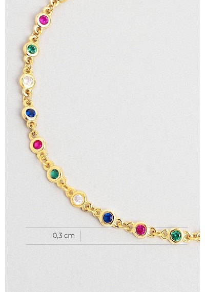 Lavinya 18 Ayar Sarı Altın Kaplama 19 Cm Gümüş Bileklik 24709307