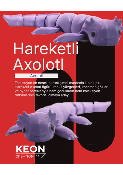 Hareketli Axolotl Figür