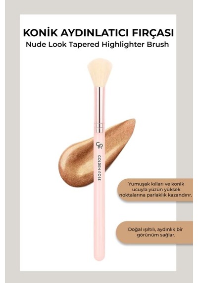 Nude Look Tapered Highlighter Brush - Konik Aydınlatıcı Fırçası