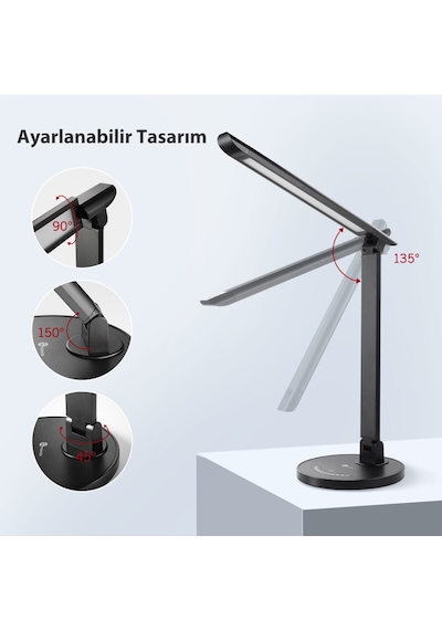 TaoTronics TT-DL13 Doğal Akıllı 12W LED Masa Lambası Siyah