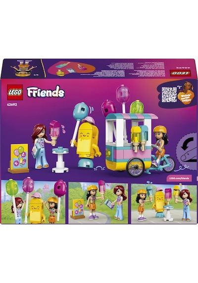 LEGO® Friends Dondurma ve Balon Standı 42692 - 6 Yaş Üzeri Çocuklar için Minifigür İçeren Yaratıcı Oyuncak Yapım Seti (107 Parça)