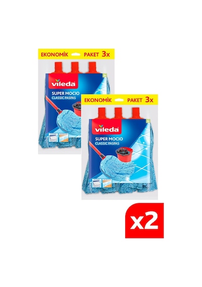 Vileda Supermocio Klasik Yedek Paspas 2 x 3'lü