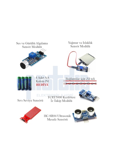 Arduino Başlangıç Seti Uno R3 Turbo Black V3. 112 Parça 359 Adet