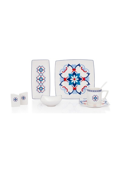 Schafer Day Kahvaltı Takımı-32 Parça-mavi Mavi