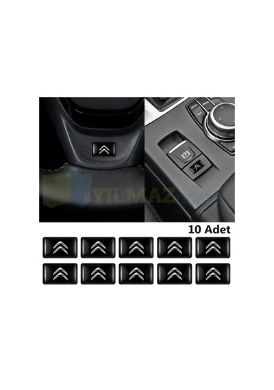 Citroen Logo Direksiyon Jant Vites Torpido Damla Oto Sticker 10 Adet