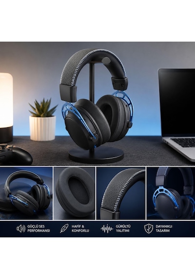 Hyperx Cloud 3,2,1, Cloud Alpha, Flight, Stinger, Core Uyumlu Soğutucu Jel Kulaklık Pedi Memory Foam, Serin Kumaş, Gürültü Yalıtımlı Yedek Kulaklık Yastığı 1 Çift