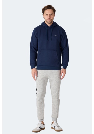 Slazenger Moonlıght I Erkek Kapüşonlu Koyu Lacivert Sweatshırt