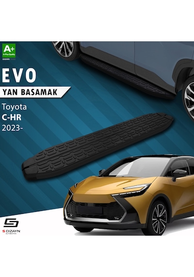 S-dizayn Toyota C-hr 2 Evo Siyah Yan Basamak 173 Cm 2023 Üzeri A+ Kalite