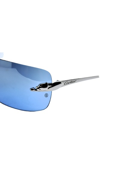 Cartier Panthere De Cartier Blue Sılver Mavi Gümüş Unısex Güneş Gözlüğü