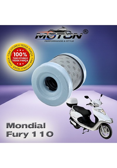 Mondial Fury 110i Tam Uyumlu Yüksek Performanslı Motosiklet Yağ Filtresi