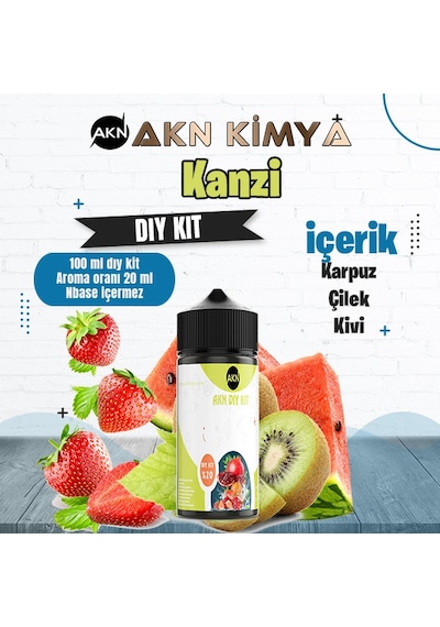 Twelve Monkey Kanzi Dıy Kit Karpuz Çilek Kivi Gıda Aroması %20 Oranda Aroma İçerir Hazır Değildir 100 Ml