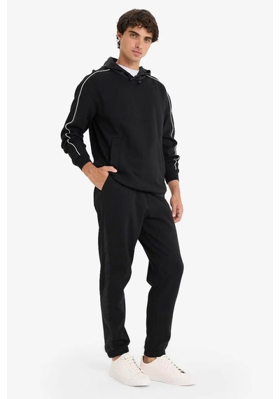 Defacto Regular Fit Beli Bağcıklı Cepli Eşofman Altı E9745ax25aubk81 Siyah