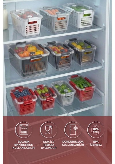Selka Home Lavin 3'lü Saklama Kabı ( 2-4- 7 Lt. )