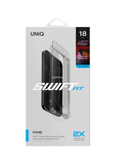 Apple Uyumlu iPhone 18 Pro Ekran Koruyucu Cam Uygulama Aparatlı Hassas Ve Kolay Kurulum Dayanıklı Swiftfit Vivid