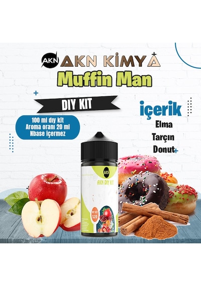 One Hit Wonder Muffin Man Dıy Kit Elma Tarçın Donut Gıda Aroması %20 Oranda Aroma İçerir Hazır Değildir 100 Ml