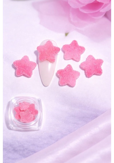 Candy Glow 3d Sugar Star Nail Charm Bubble Pink No:13