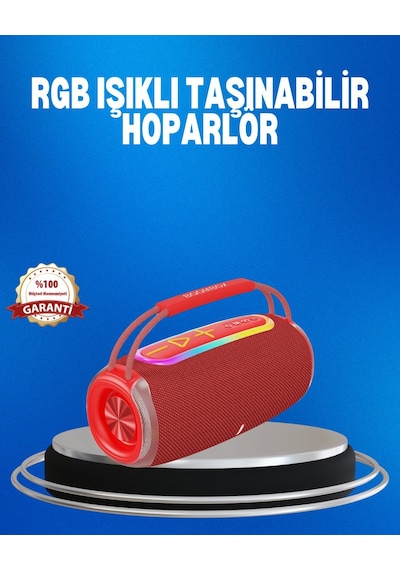 Rgb Led Işıklı 20w Taşınabilir Hoparlör Bluetooth 5.3 + Type-c Şarj Mh-hs8312-5015