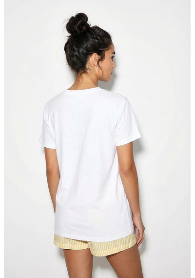 Shade Kadın Pamuk El İşi Summer Nakış Detaylı  Tasarım T-shirt 1001 60282048 - Beyaz L